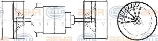 Imagine Ventilator, habitaclu HELLA 8EW 009 160-021