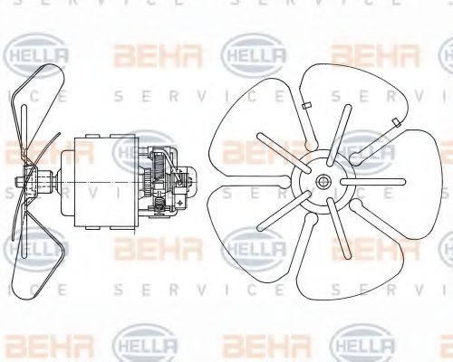 Ventilator, habitaclu HELLA 8EW 009 160-291