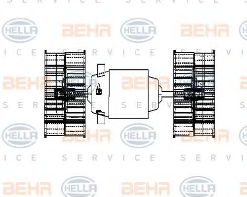 Imagine Ventilator, habitaclu HELLA 8EW 009 160-641