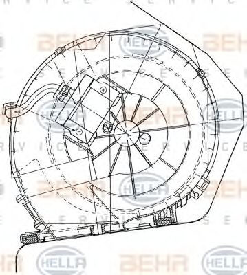 Imagine Ventilator, habitaclu HELLA 8EW 351 034-051