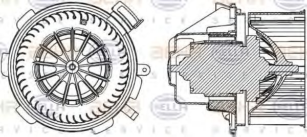 Imagine Ventilator, habitaclu HELLA 8EW 351 034-061