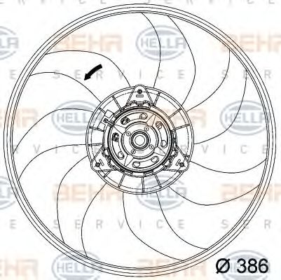 Imagine Ventilator, radiator HELLA 8EW 351 034-281