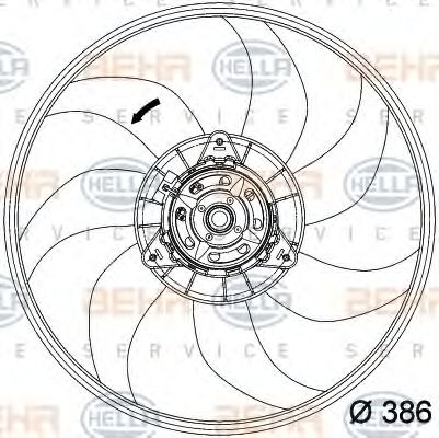 Imagine Ventilator, radiator HELLA 8EW 351 034-291