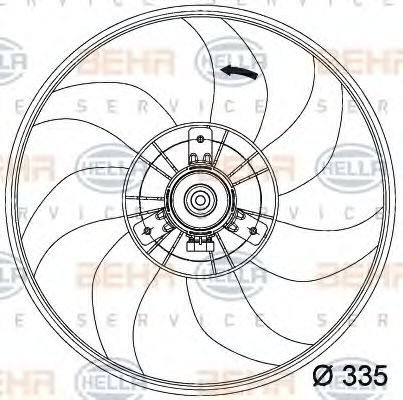 Imagine Ventilator, radiator HELLA 8EW 351 034-441