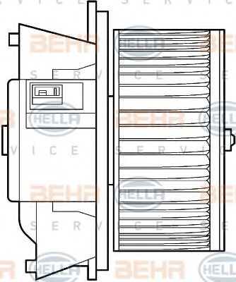 Imagine Ventilator, habitaclu HELLA 8EW 351 039-321