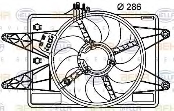 Imagine Ventilator, radiator HELLA 8EW 351 039-491