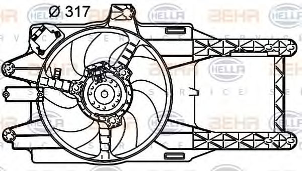 Imagine Ventilator, radiator HELLA 8EW 351 039-511