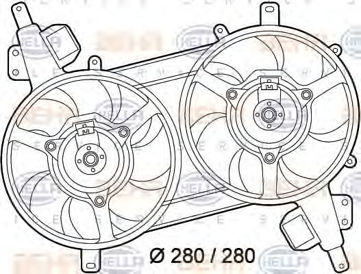 Imagine Ventilator, radiator HELLA 8EW 351 039-601