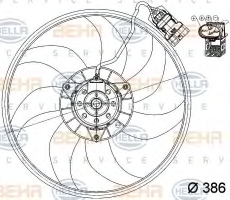 Imagine Ventilator, radiator HELLA 8EW 351 039-711