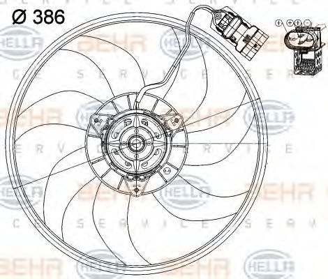 Imagine Ventilator, radiator HELLA 8EW 351 039-731