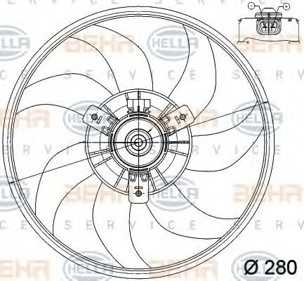 Imagine Ventilator, radiator HELLA 8EW 351 039-761