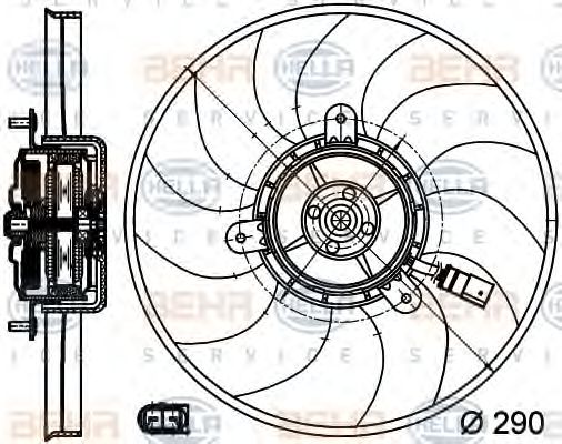 Imagine Ventilator, radiator HELLA 8EW 351 040-081