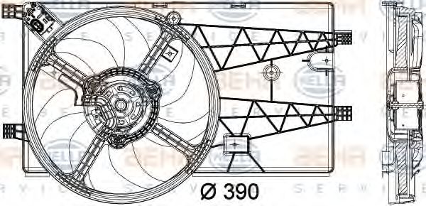 Imagine Ventilator, radiator HELLA 8EW 351 040-321