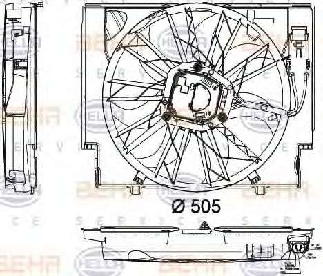 Imagine Ventilator, radiator HELLA 8EW 351 040-421