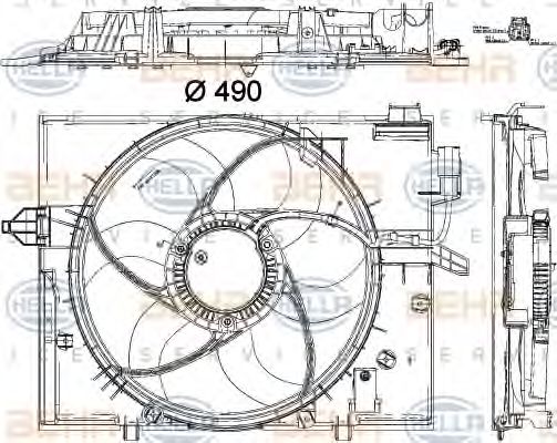 Imagine Ventilator, radiator HELLA 8EW 351 040-431