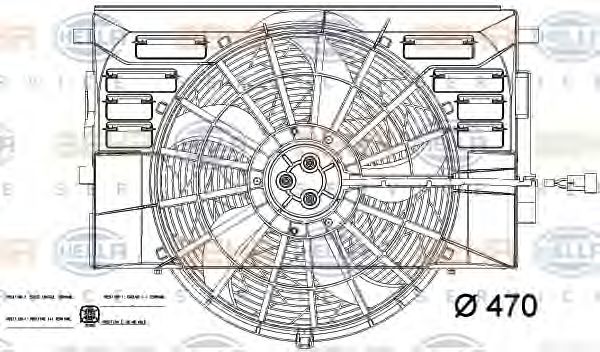 Imagine Ventilator, radiator HELLA 8EW 351 040-451