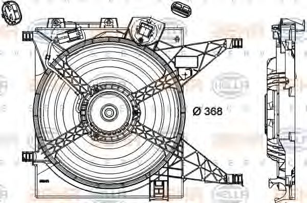 Imagine Ventilator, radiator HELLA 8EW 351 040-601