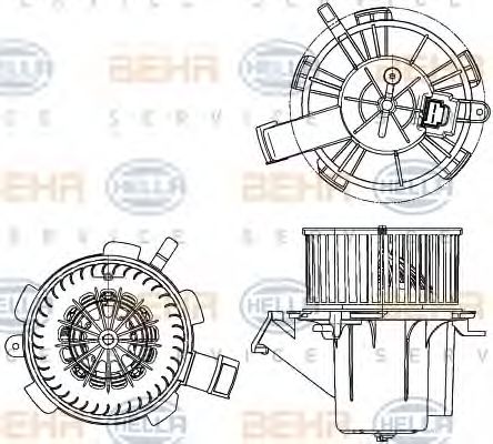 Imagine Ventilator, habitaclu HELLA 8EW 351 040-641