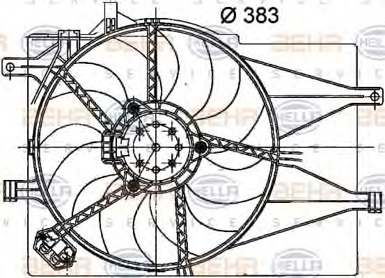 Imagine Ventilator, radiator HELLA 8EW 351 040-741