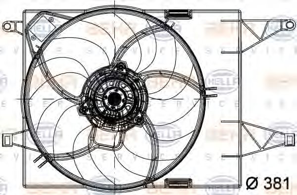 Imagine Ventilator, radiator HELLA 8EW 351 041-031