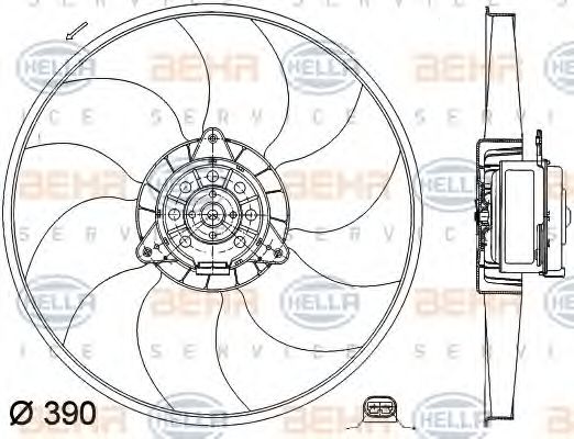 Imagine Ventilator, radiator HELLA 8EW 351 041-241