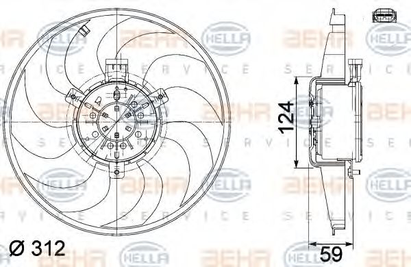 Imagine Ventilator, radiator HELLA 8EW 351 041-261