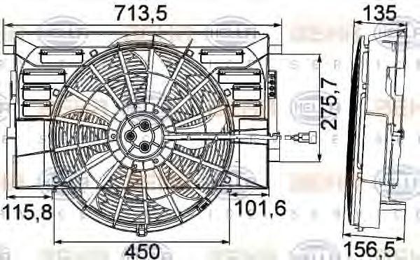 Imagine Ventilator, radiator HELLA 8EW 351 041-301