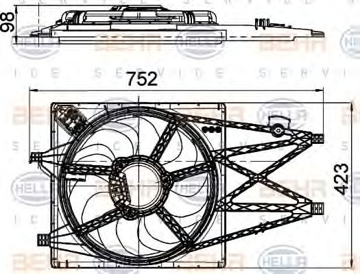 Imagine Ventilator, radiator HELLA 8EW 351 041-311