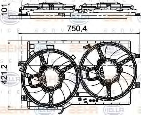 Imagine Ventilator, radiator HELLA 8EW 351 041-321