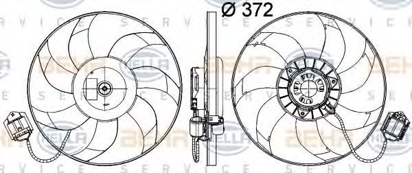 Imagine Ventilator, radiator HELLA 8EW 351 041-491