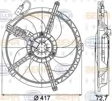 Imagine Ventilator, radiator HELLA 8EW 351 042-741