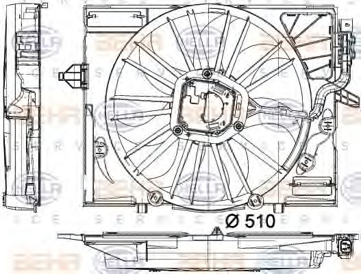 Imagine Ventilator, radiator HELLA 8EW 351 043-081