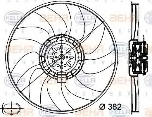 Imagine Ventilator, radiator HELLA 8EW 351 044-351