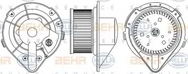 Imagine Ventilator, habitaclu HELLA 8EW 351 044-371