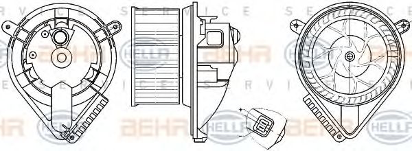 Imagine Ventilator, habitaclu HELLA 8EW 351 304-041