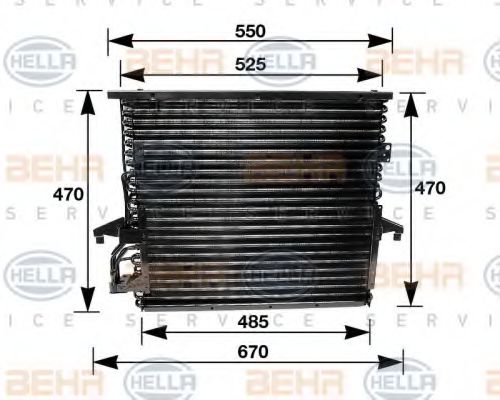 Imagine Condensator, climatizare HELLA 8FC 351 035-001