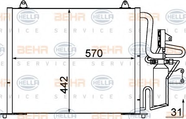 Imagine Condensator, climatizare HELLA 8FC 351 035-471