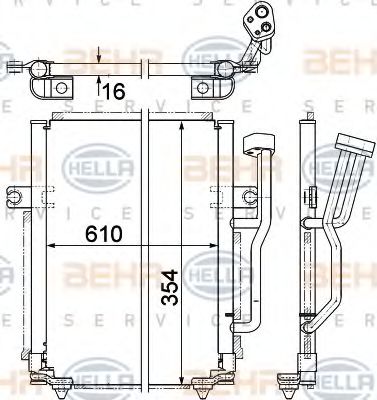 Imagine Condensator, climatizare HELLA 8FC 351 036-661