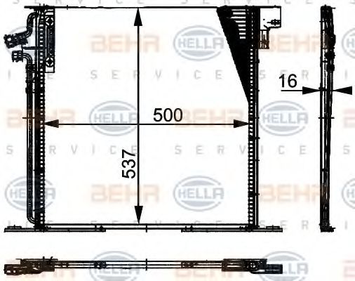 Imagine Condensator, climatizare HELLA 8FC 351 037-341