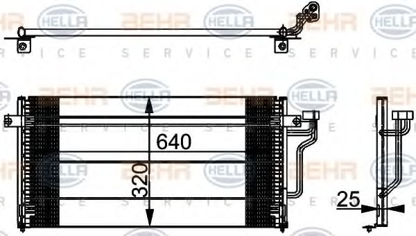 Imagine Condensator, climatizare HELLA 8FC 351 037-371