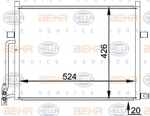 Imagine Condensator, climatizare HELLA 8FC 351 038-201