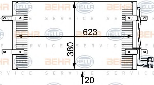 Imagine Condensator, climatizare HELLA 8FC 351 300-201