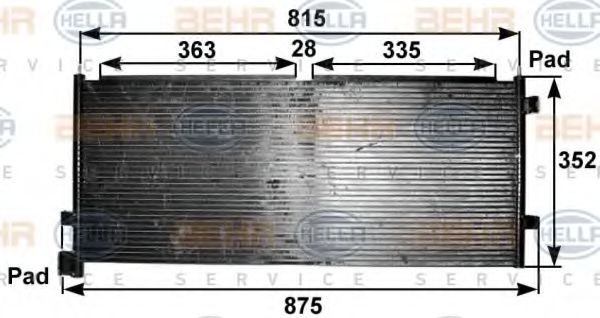 Imagine Condensator, climatizare HELLA 8FC 351 300-571