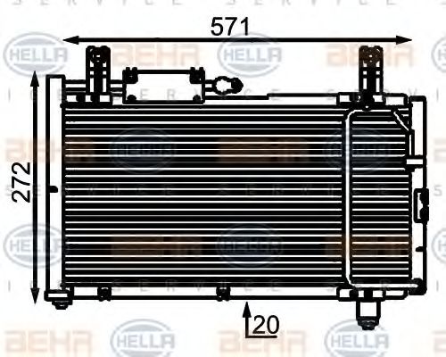 Imagine Condensator, climatizare HELLA 8FC 351 301-001