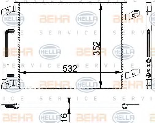 Imagine Condensator, climatizare HELLA 8FC 351 301-101