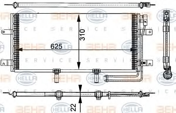 Imagine Condensator, climatizare HELLA 8FC 351 301-151