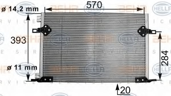 Imagine Condensator, climatizare HELLA 8FC 351 301-261