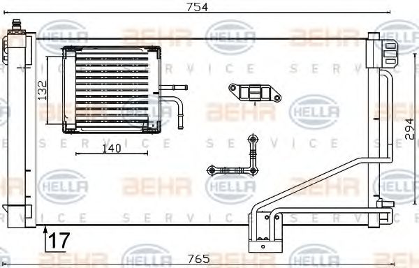 Imagine Condensator, climatizare HELLA 8FC 351 301-344