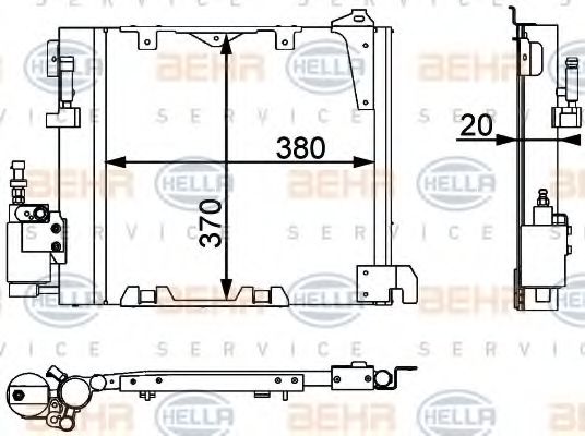 Imagine Condensator, climatizare HELLA 8FC 351 301-371