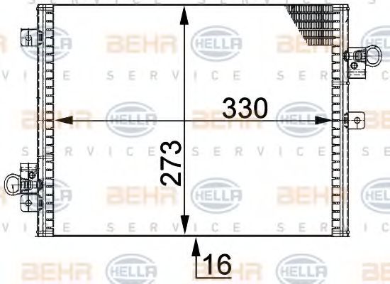 Imagine Condensator, climatizare HELLA 8FC 351 301-421